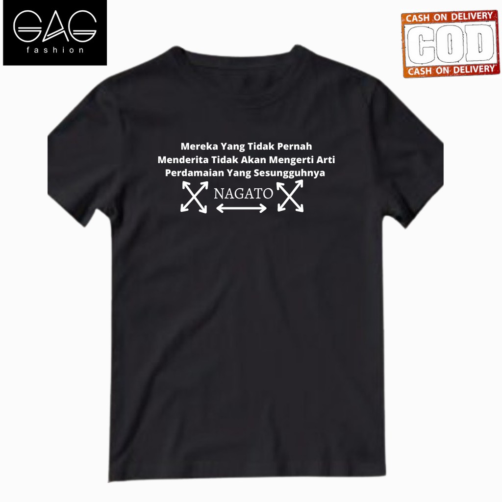 Kaos Distro Kata Kata Mutiara Anime UZUMAKI NAGATO Untuk Pria Dan Wanita