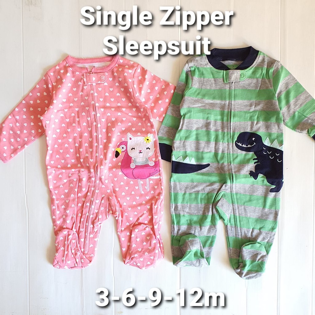 Single Sleepsuit Zipper/ Baju Tidur Bayi