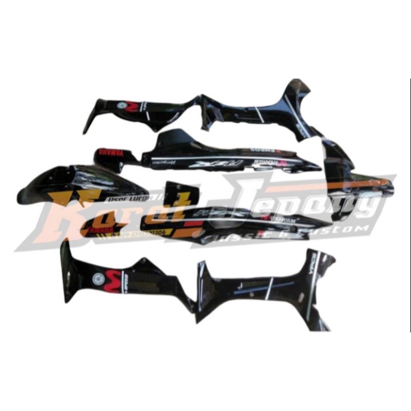 Cover body bodi halus yamaha fizr F1zr bahan abs movistar hitam
