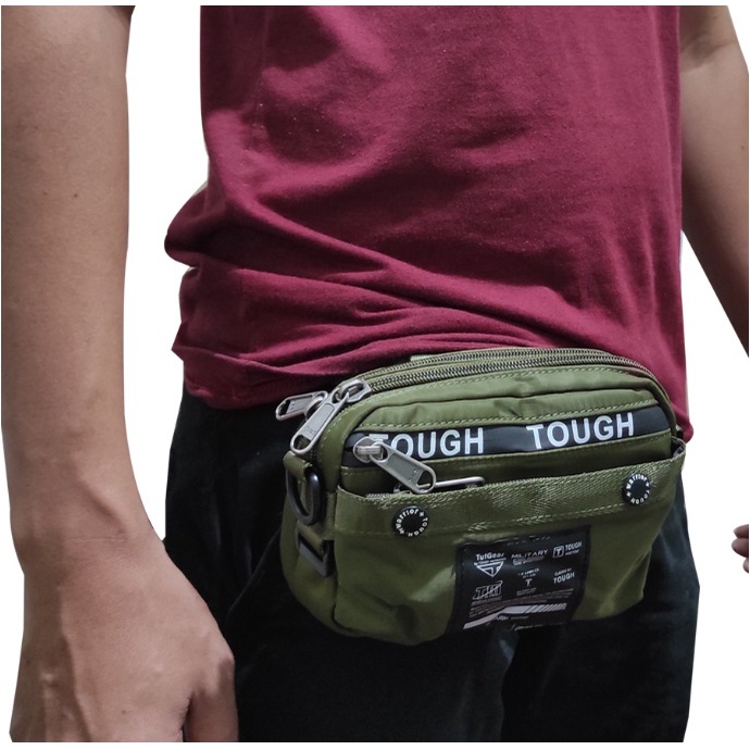 Tas Selempang pinggang 6772 original Tough Warrior Tas Selempang Pria / Sling Waist Bag Original TOUGH WARRIOR