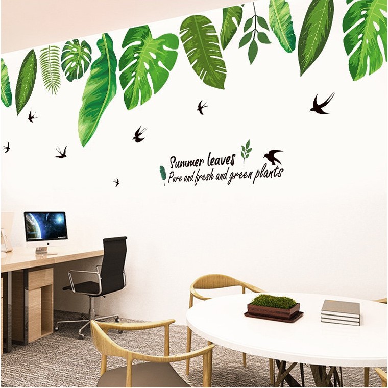 Reliza Wall Sticker Summer Leaves Lace Renda Daun  Stiker Dinding ZY131