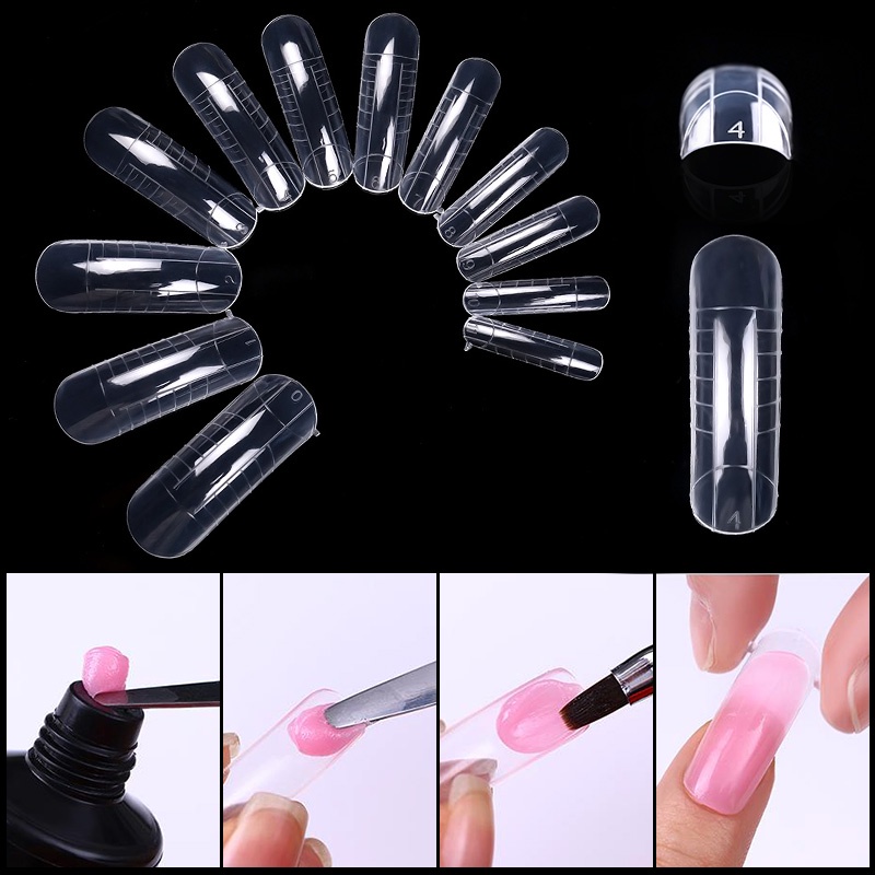 24pcs / Set Kuku Palsu Extension / Extension / Clipper / Brush UV Gel Untuk Nail Art / Manicure