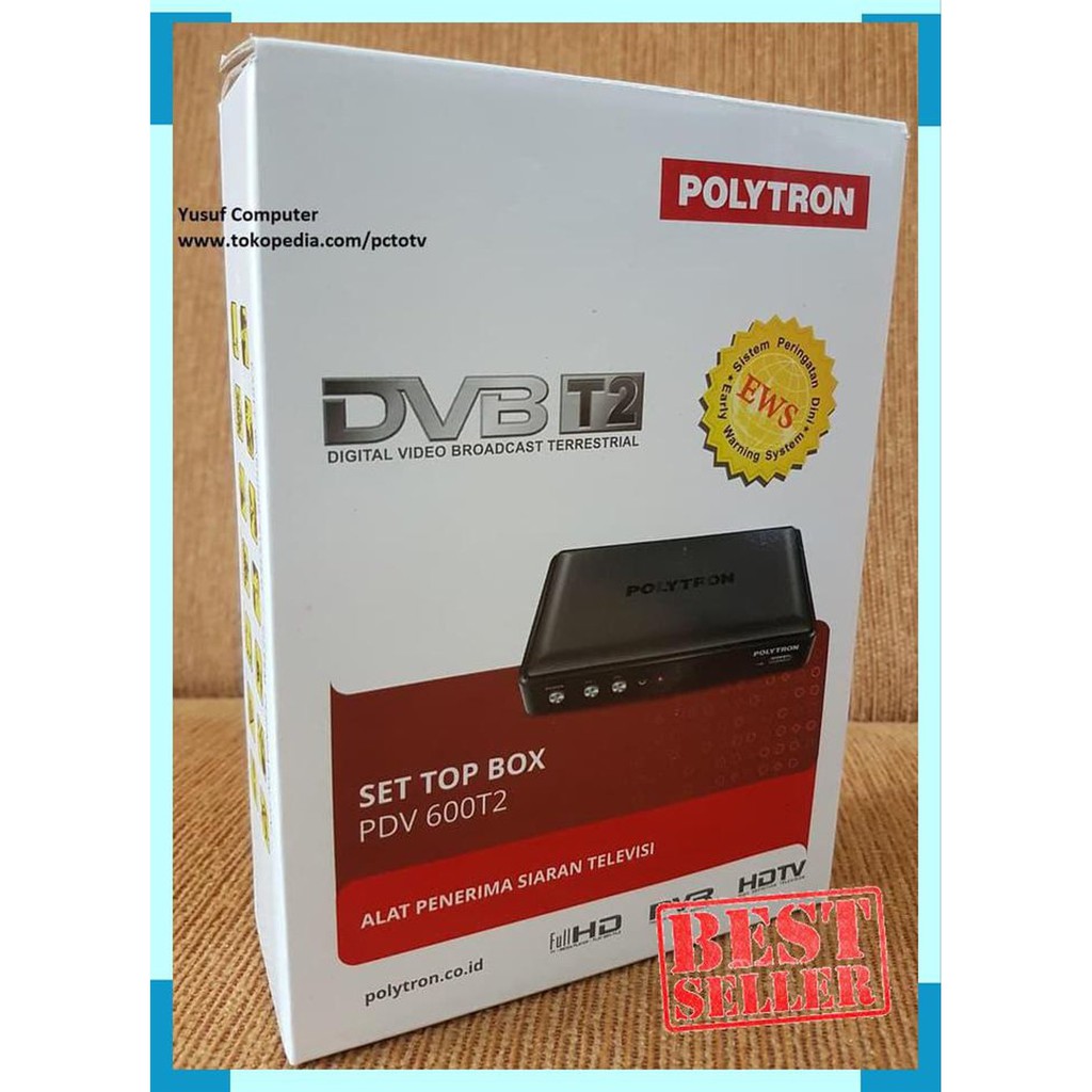 Set Top Box Dvb T2 Polytron Pdv 500t2 Sertifikasi Kominfo Terbaru Shopee Indonesia