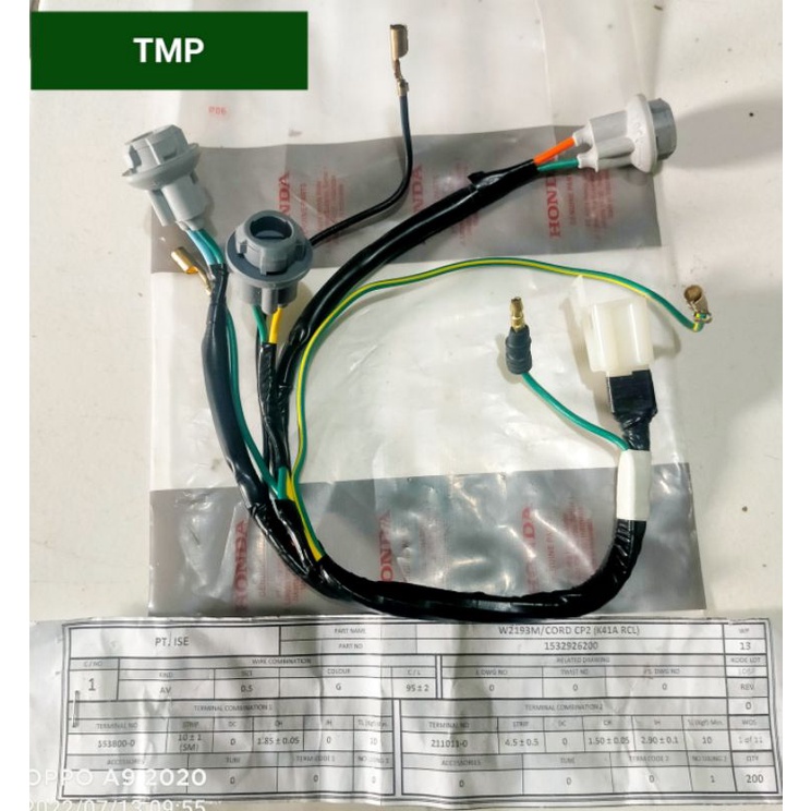 K41A RCL.FITING SOKET SOKET LAMPU BELAKANG SUPRA X 125 FI.original