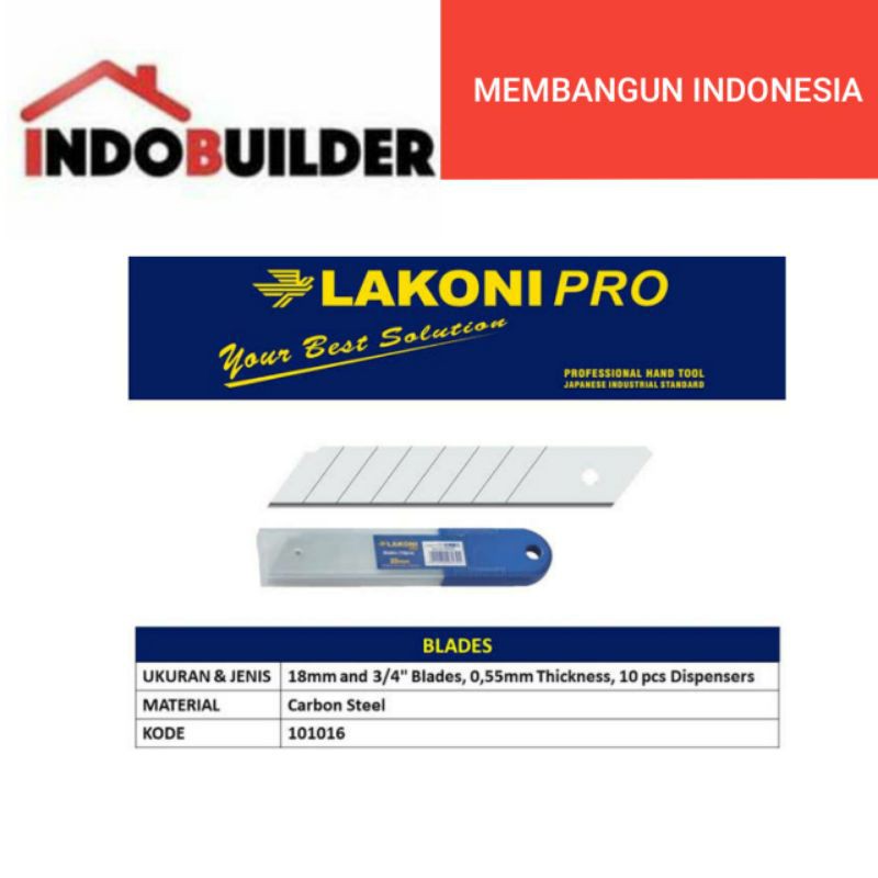 

LAKONI PRO REFILL ISI CUTTER BESAR 18 MM ISI 10 PCS PER PACK / CUTTER BLADES