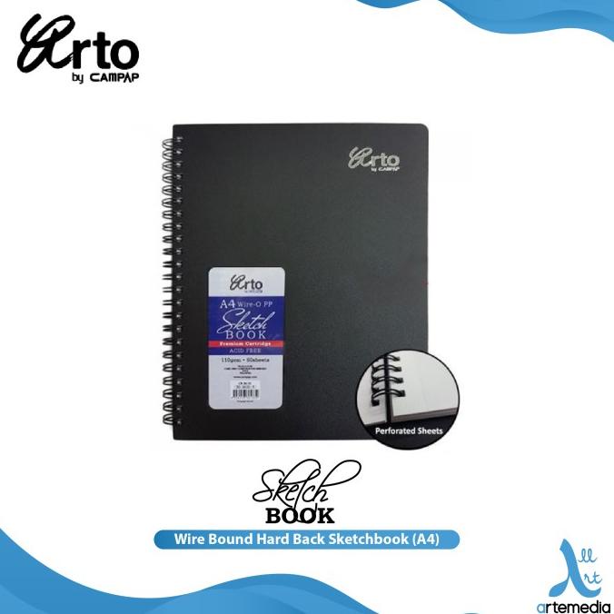 

Buku Sketsa Arto A4 Wire Bound Hard Back Sketchbook