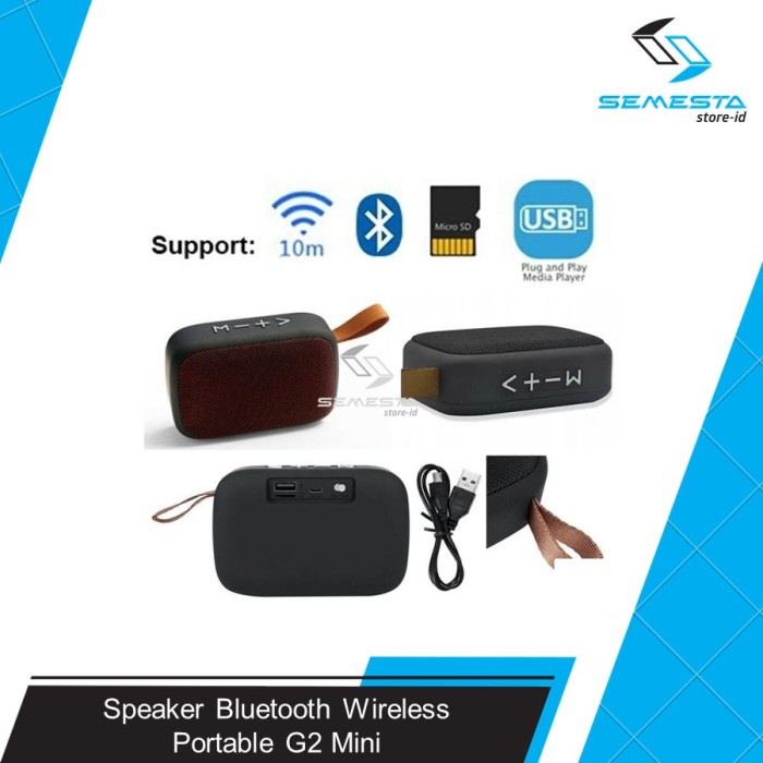 WIRELESS SPEAKER BLUETOOTH PORTABLE G2 SPEKER MINI SEPEKER(Q9T8) Speaker Aktif Portable Robot Spekae