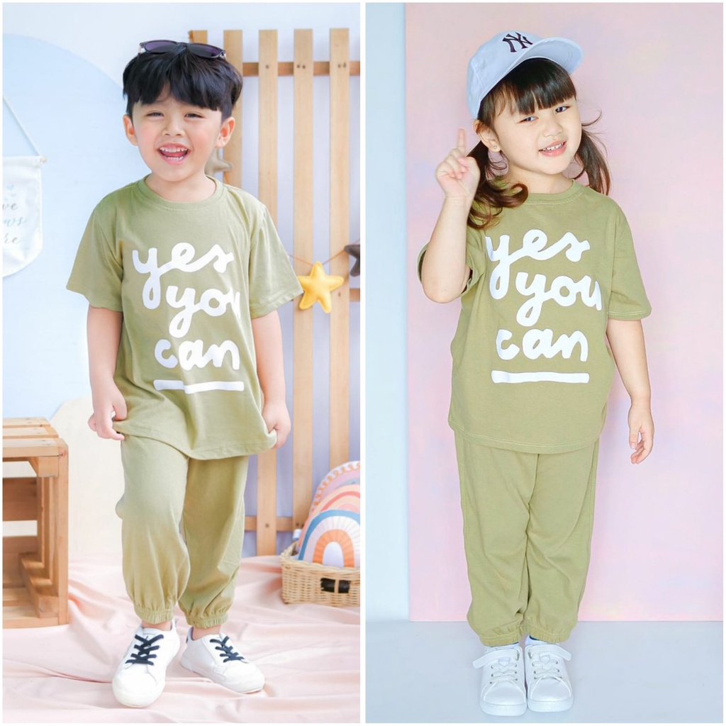 Setelan Anak Alfa Lucuna Original Unisex Pajamas Kaos Anak