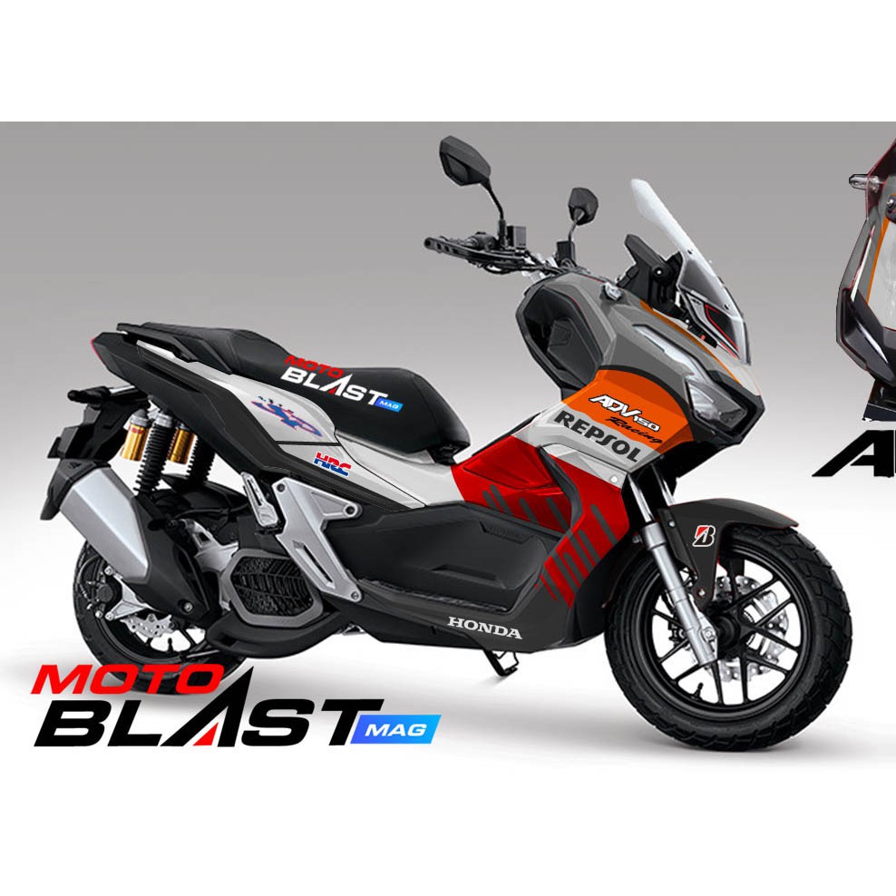 Decal Stiker Honda ADV 150 Silver CBS Repsol NSR V1 FULLBODY