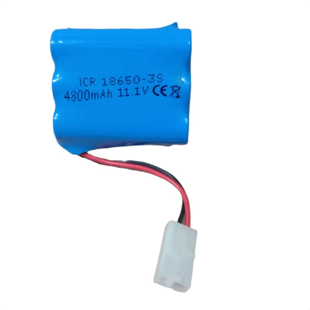 Baterai RC / Batre Speaker Bluetooth / Elektronik Lainnya 6X 18650-3S BMS 10A 4800mAh 11.1V SOKET PUTIH 2 PIN RC