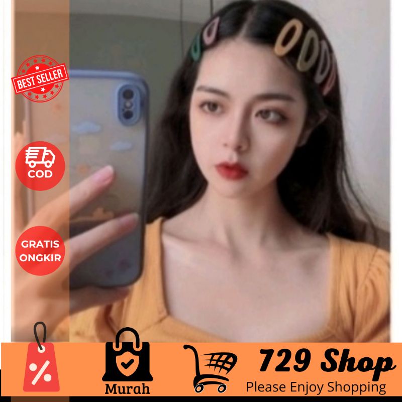 Jepit Rambut Gadis Korea Model Oval Lubang Aksesoris Fashion Wanita Korean Style Hair Clips Best Seller