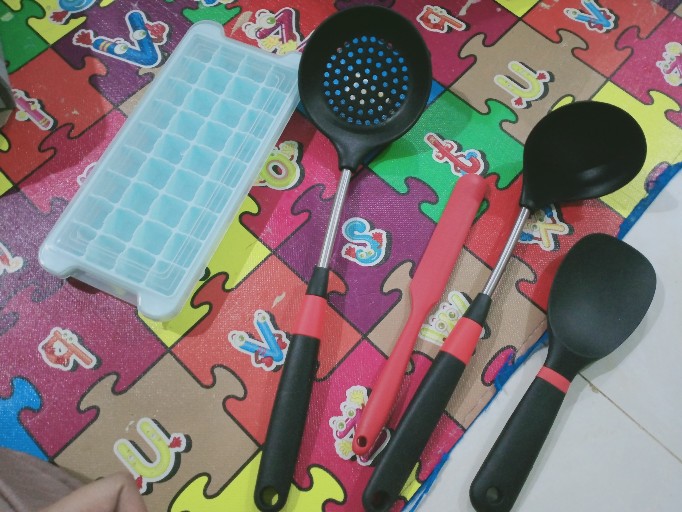 Oppolia Alat Dapur Kitchen Set Spatula Silikon Tahan Panas Silikon Peralatan Masak Ukuran Jumbo