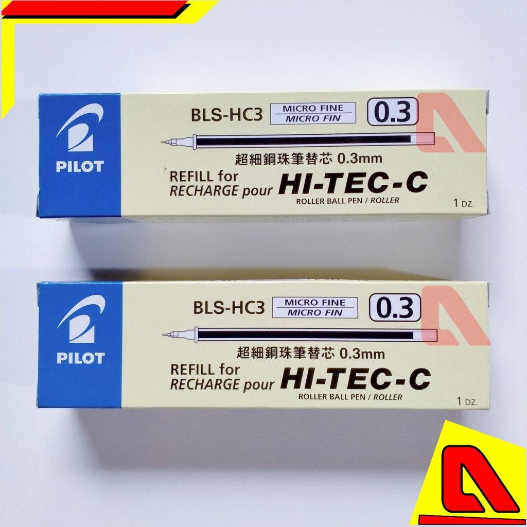 

REFILL ISI PULPEN GEL HITECH O.3 PILOT HITAM BIRU PAK