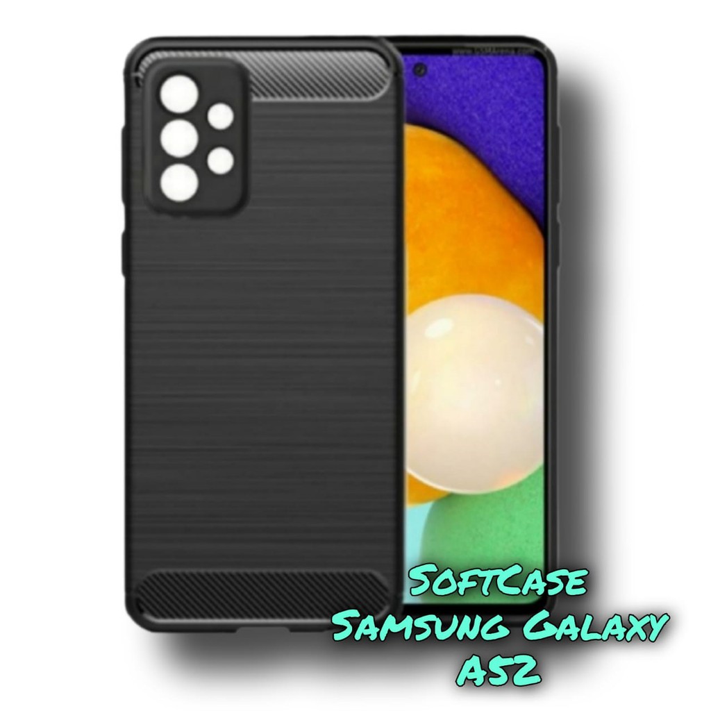 PROMO Case Samsung Galaxy A52 Terbaru Ipaky Carbon SoftCase Casing New 2021 (6.5 Inch)