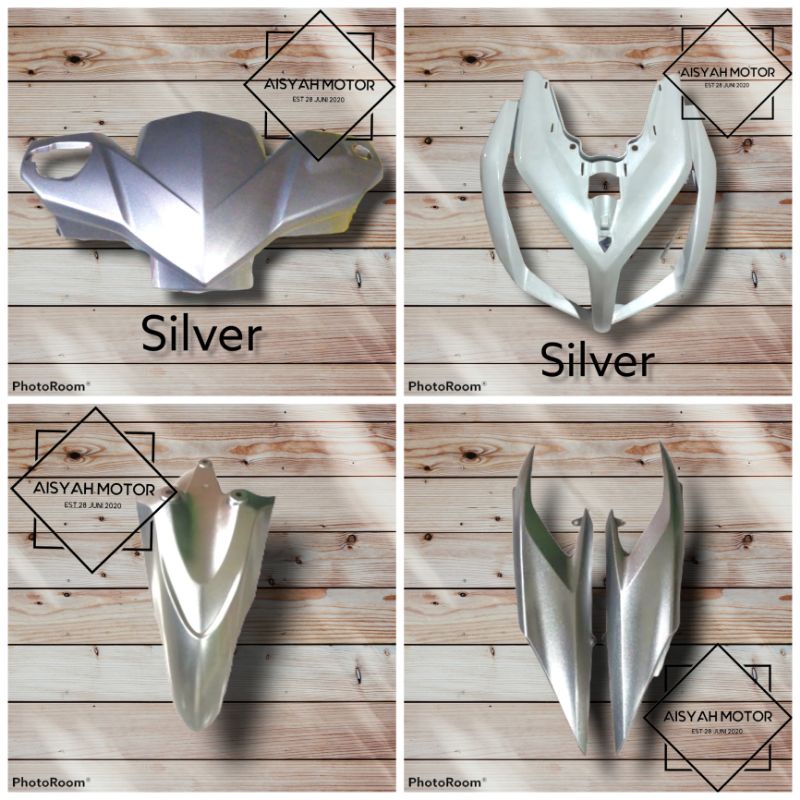 Bodi Halus Honda Vario CBS Techno Karbu Warna Silver