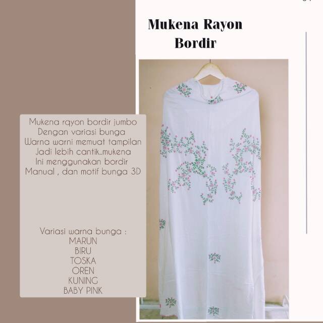 Telekung Mukena Sakura Katun Rayon