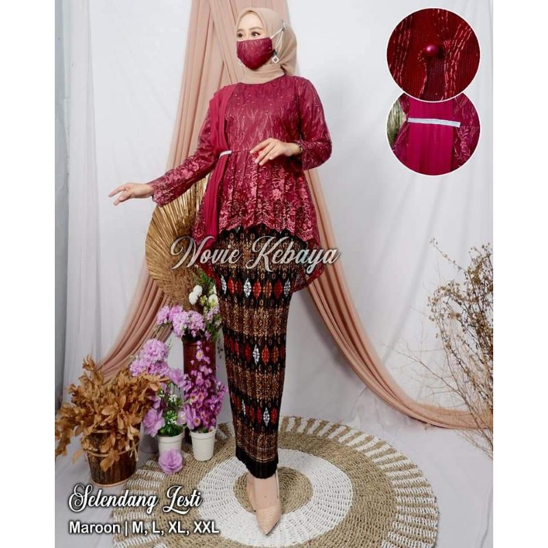 SETELAN KEBAYA AURORA SELENDANG SERUTY/KEBAYA TERLARIS/KEBAYA TERMURAH