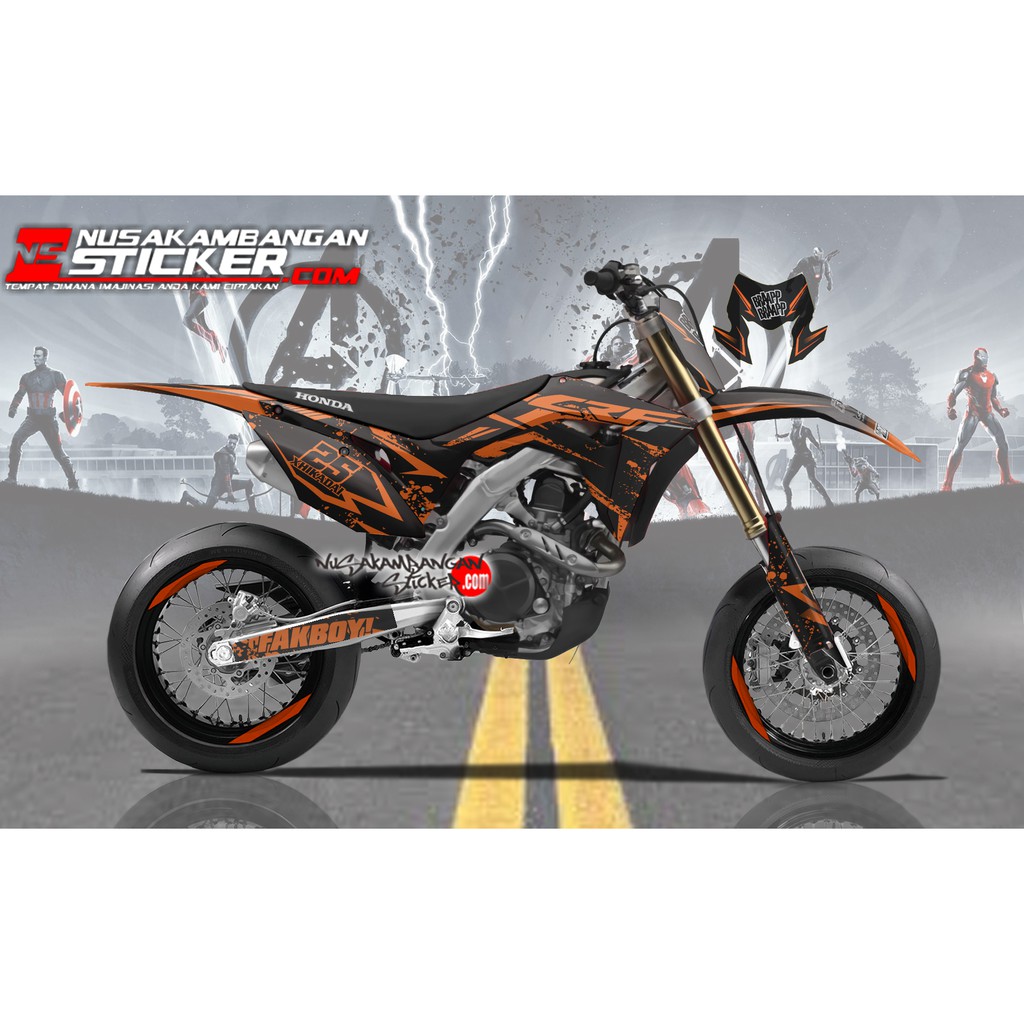 Decal sticker CRF 150 L oren black ADVENTURE Stiker Full Body