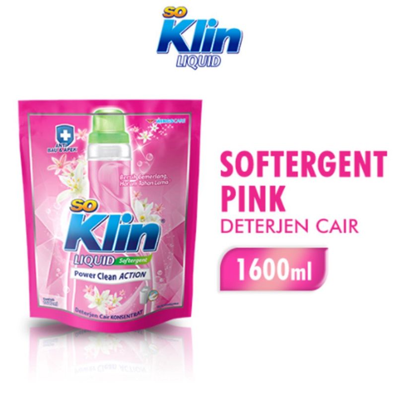 So klin liquid deterjen cair 1600 ml