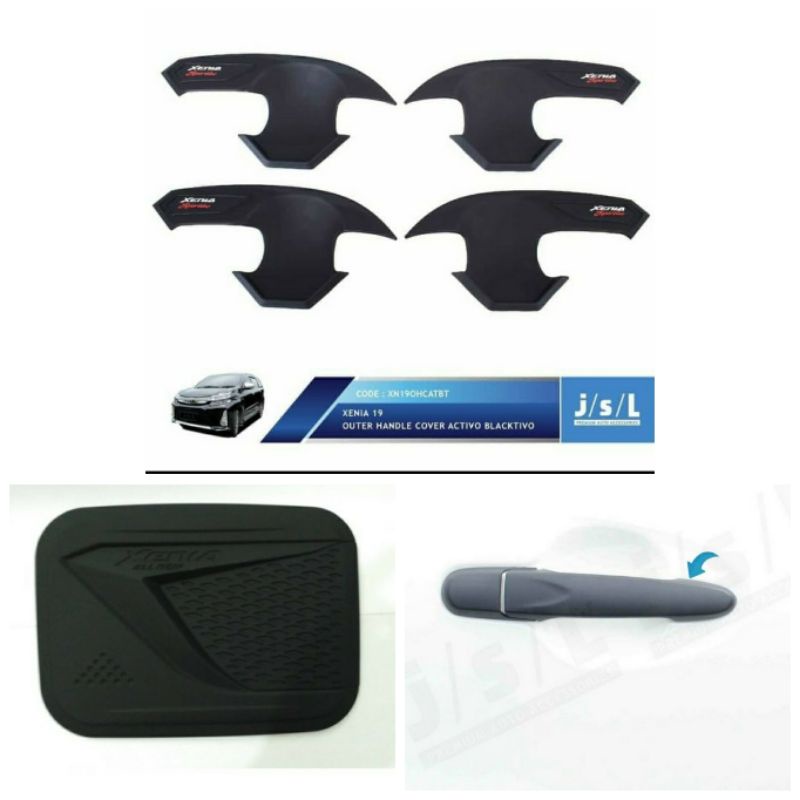 Paket outer handle tank cover all new xenia 2012 2021 hitam chrome
