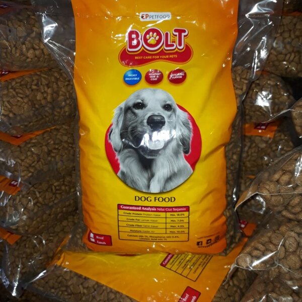 Bolt Dog Rasa Lamb 1kg Makanan Anjing Dewasa Snack Adult Dry Food 1 kg