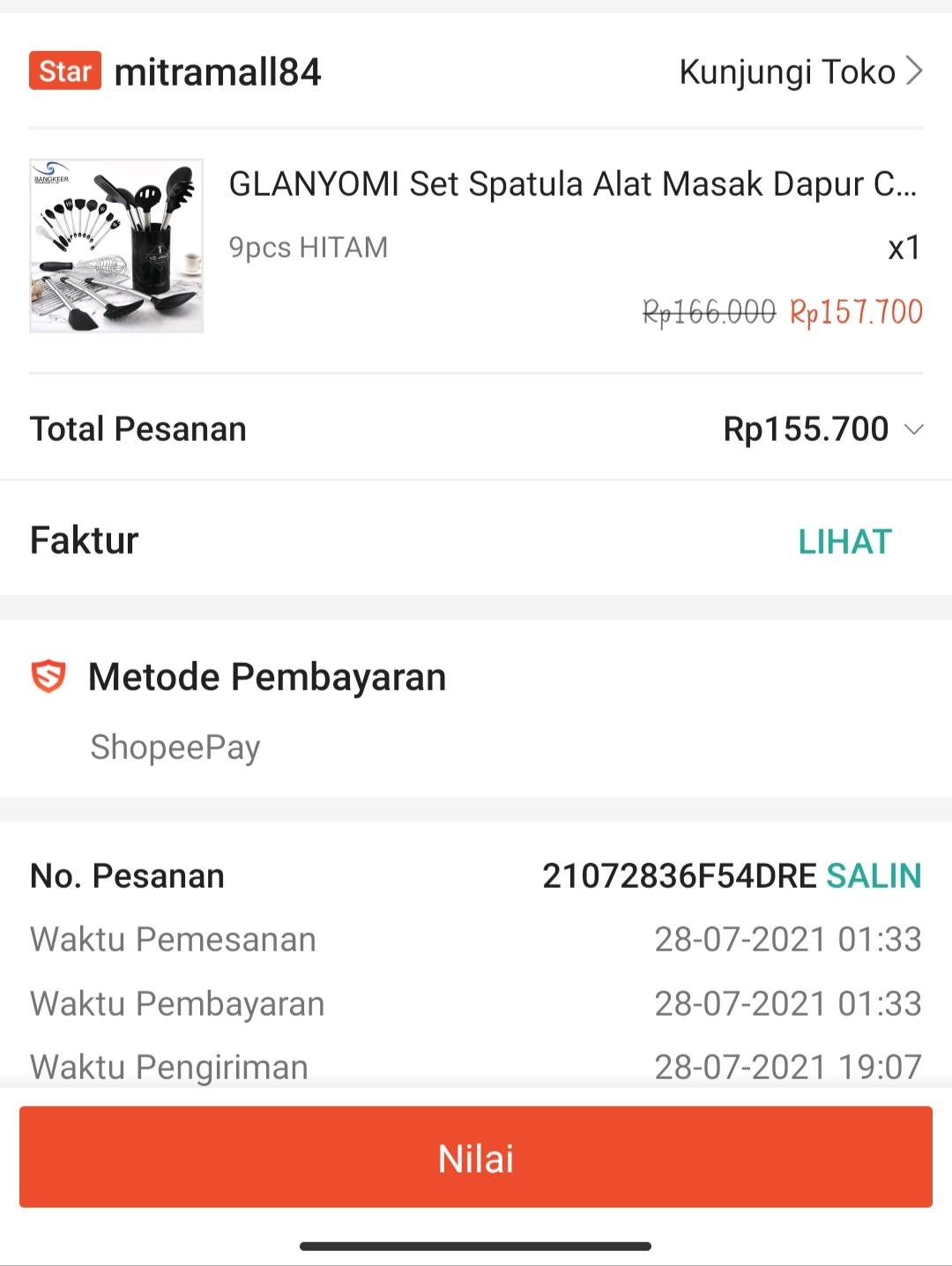 Glanyomi Set Spatula Sutil Alat Masak Dapur Cooking Tools Kitchen Utensils Silicon 9 Pcs - Blue