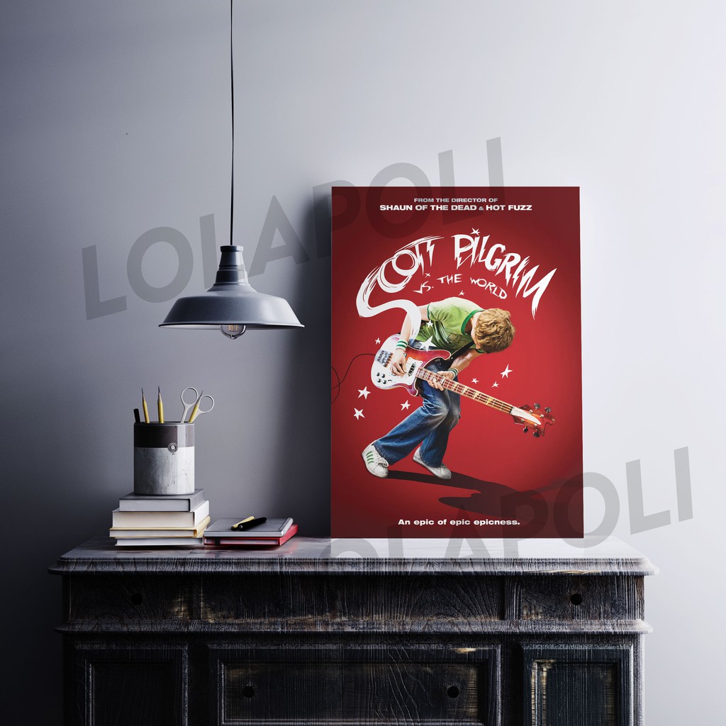 Hiasan Dinding Poster Kayu - Film The Scott Pilgrim vs The World