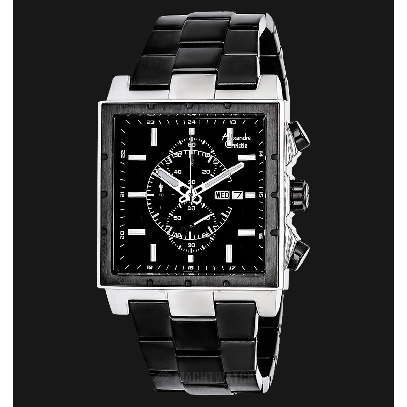 Alexandre Christie AC 6460 MC BTBBA Men Chronograph Black Dial Black Stainless Steel