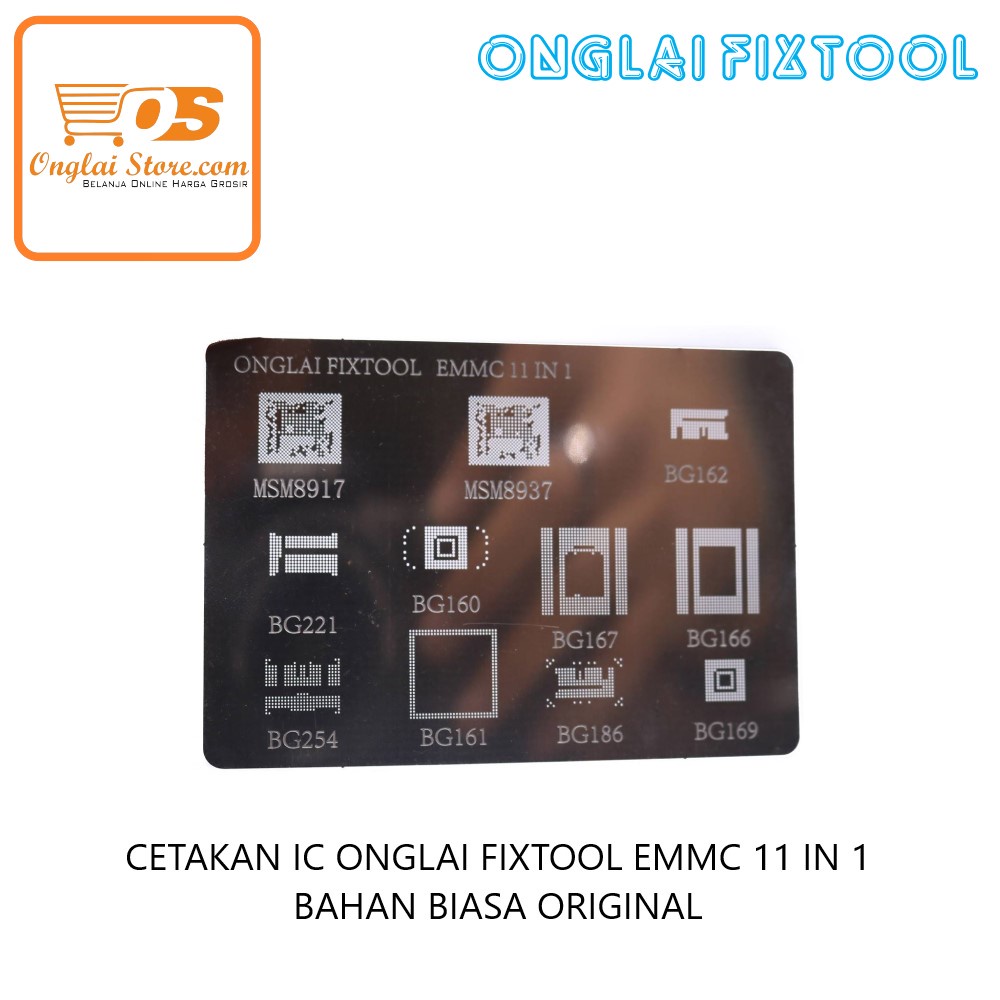 CETAKAN IC ONGLAI FIXTOOL EMMC 11 IN 1 ORIGINAL