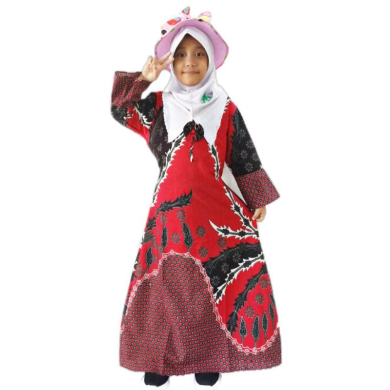 BEST SELLER BAJU GAMIS BATIK ANAK PEREMPUAN GAMIS BEST SELLER GAMIS ANAK 2-12 TAHUN