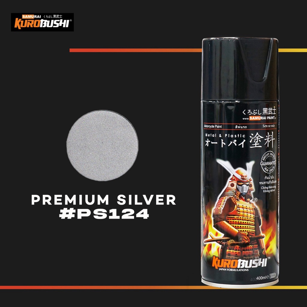 Samuraipaint, Premium Silver PS124 Cat Aerosol Kualitas Kompresor