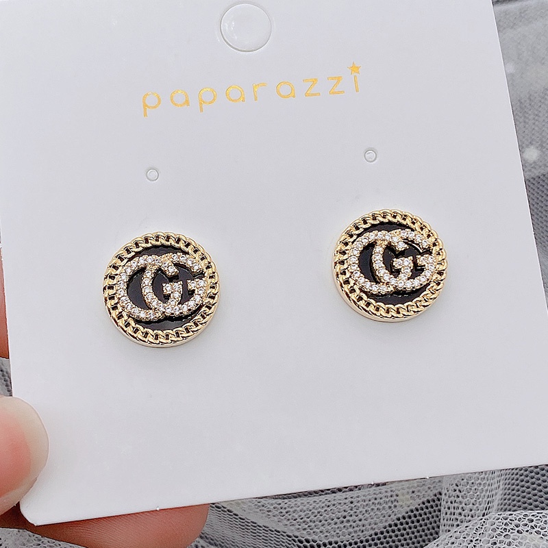 Anting Huruf G vintage Bulat Untuk Wanita Aksesoris Telinga Korea