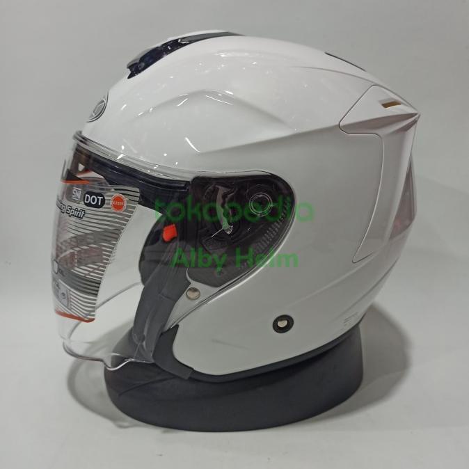 HELM INK DYNAMIC SOLID WHITE/POLOS PUTIH HALF FACE