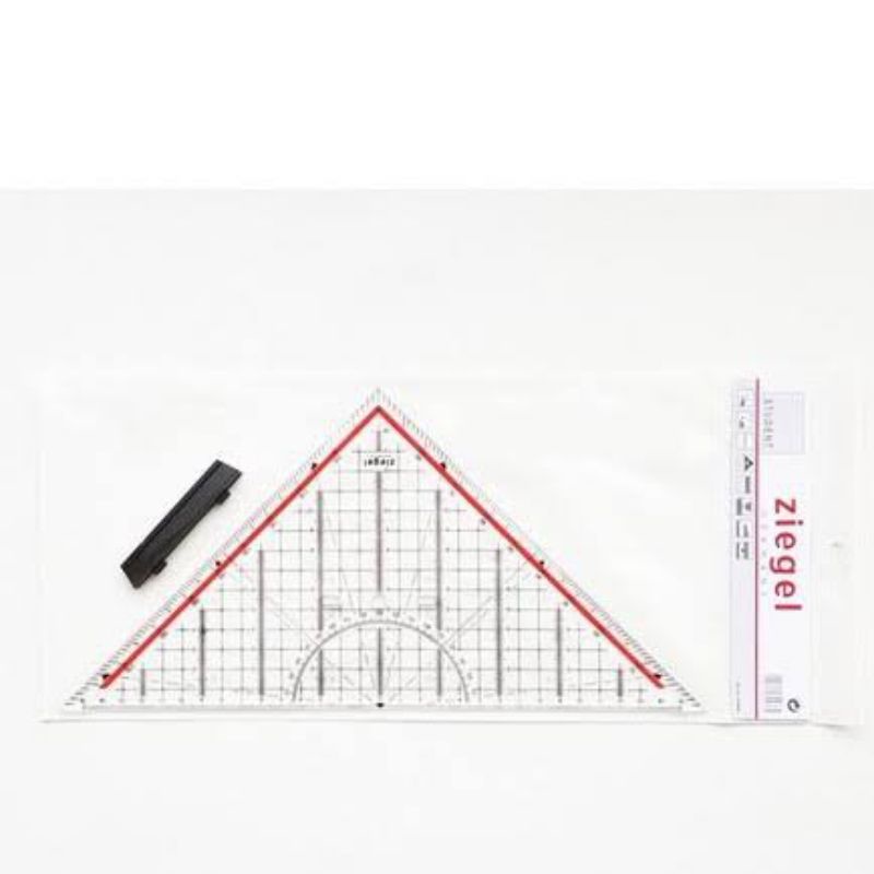 

RB ZIEGEL TRIANGLE RULER PENGGARIS GARISAN SEGITIGA DENGAN PEGANGAN