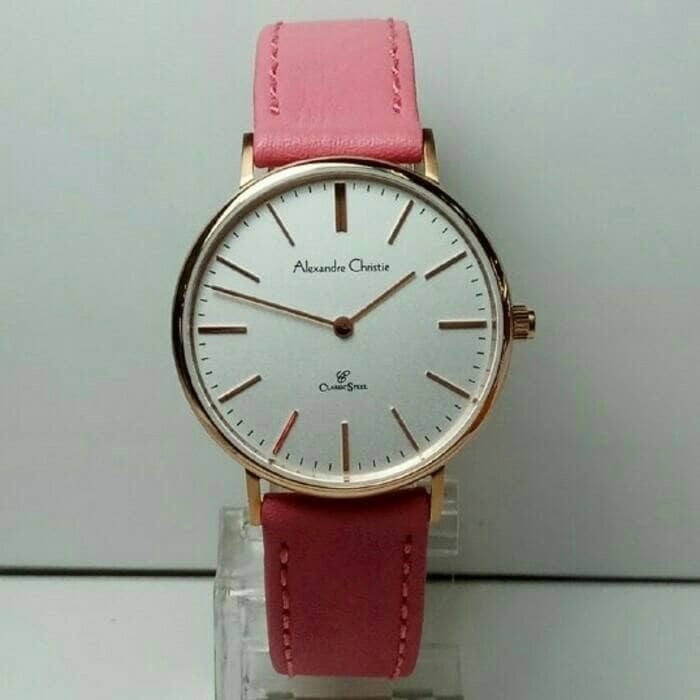 JAM TANGAN WANITA ALEXANDRE CHRISTIE AC 8490 LEATHER ORIGINAL GARANSI RESMI 1 TAHUN