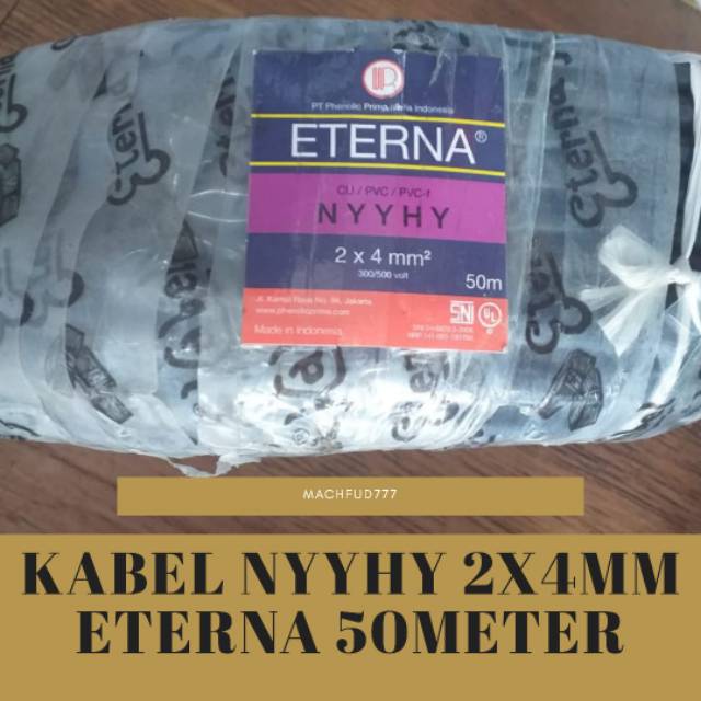 Kabel 2x4mm ETERNA 50meter NYYHY