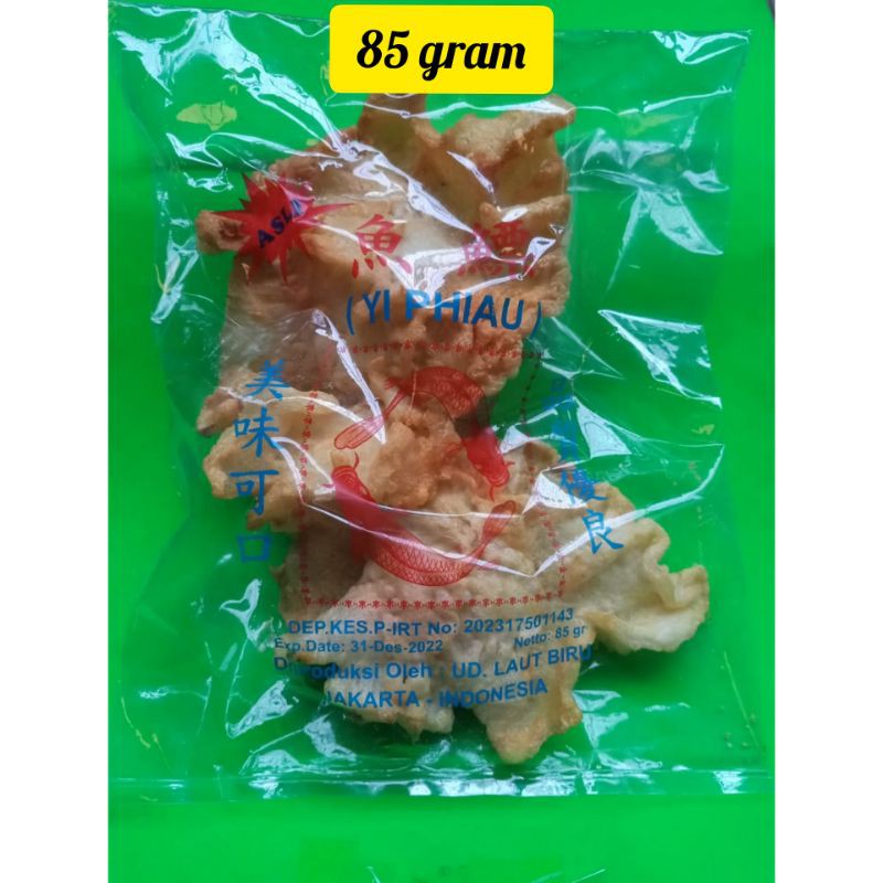 

Yi Phiau ( Kerupuk Perut Ikan ) 85 gram