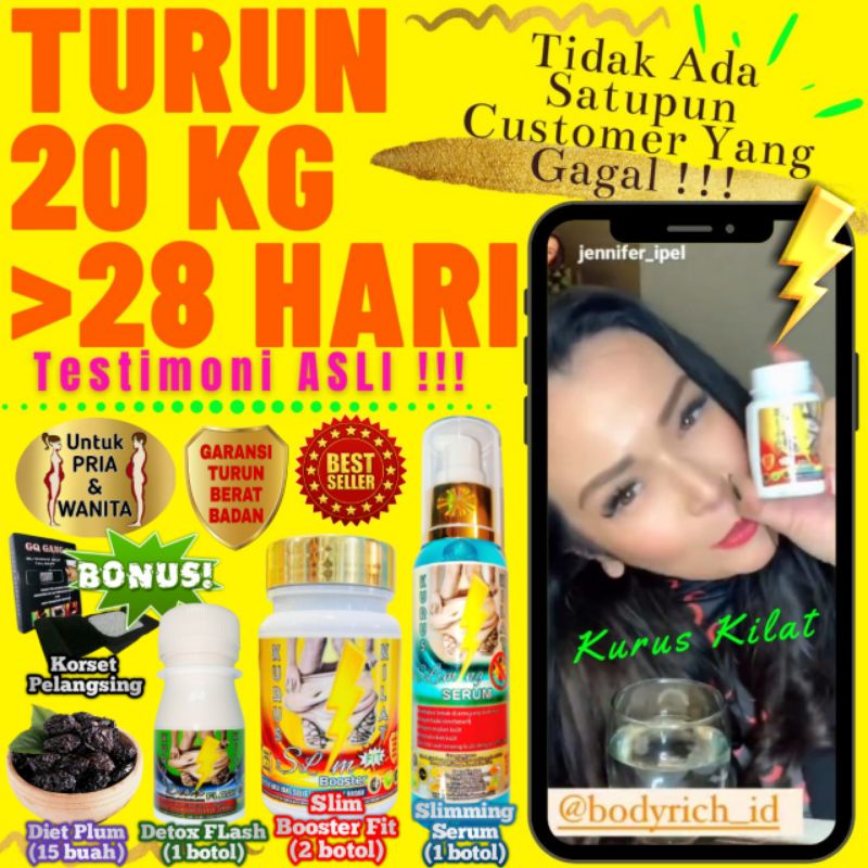 KURUS KILAT Paket TURUN 5-15KG Pelangsing Obat Diet Herbal Ampuh Penurun Berat Badan No Herballife