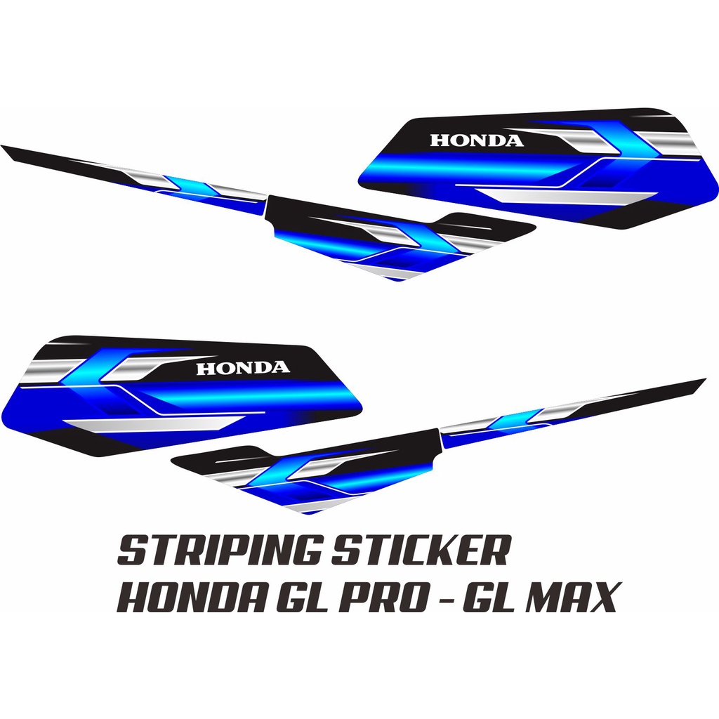 VARIASI STIKER STRIPING VARIASI MOTOR HONDA GL PRO GL MAX CUSTOM SIMPLE POLET STRI[ING VARIASI TERBA