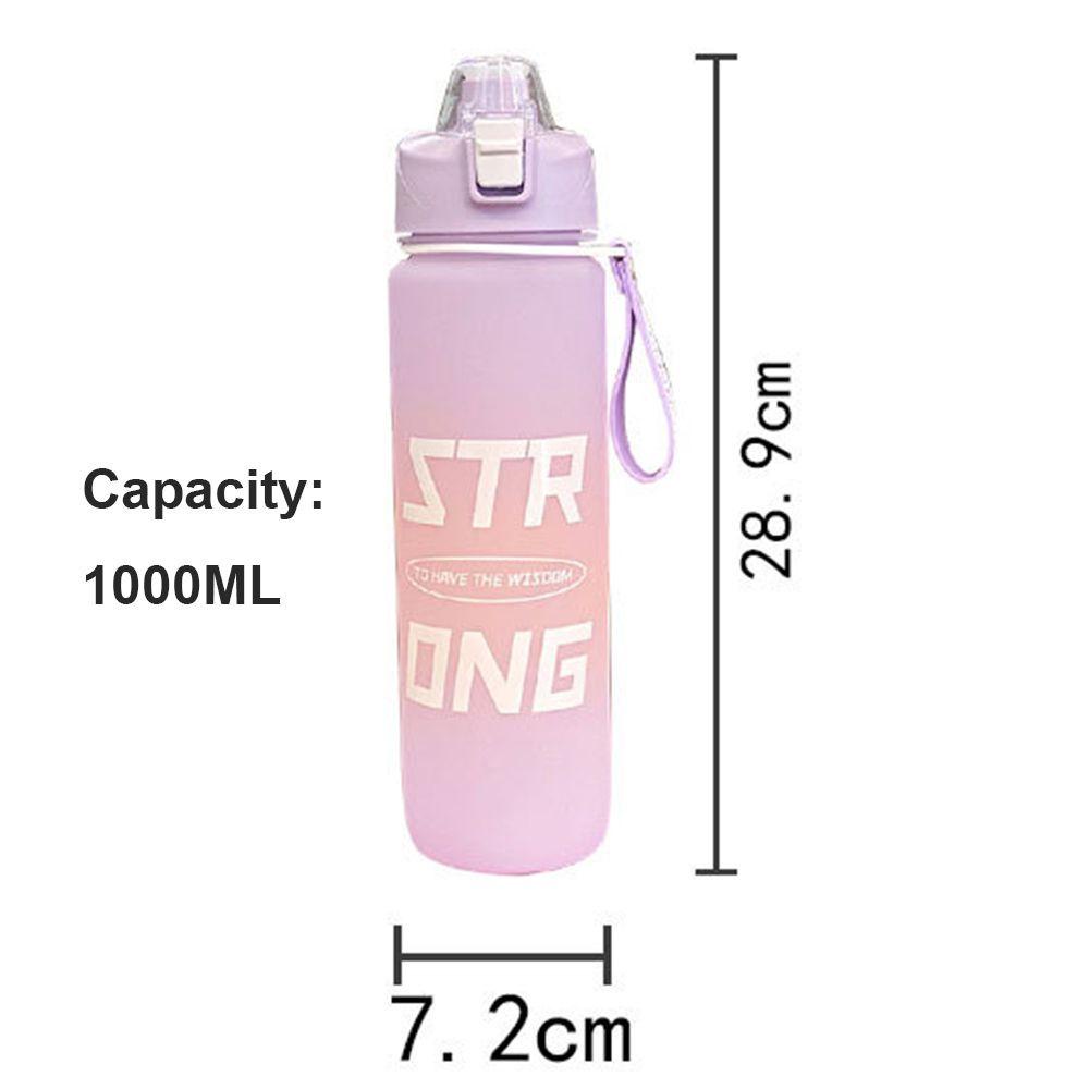 Solighter Botol Air Dengan Skala Outdoor Travel Water Cup 1000ML Tempat Minum Sedotan