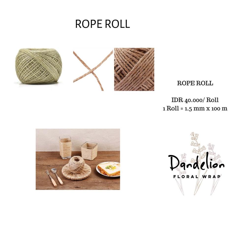 

Miliki - ROPE ROLL TALI HIASAN ROLL UNTUK DEKORASI HIASAN BUNGA FLORIST DEKORASI PESTA ,.
