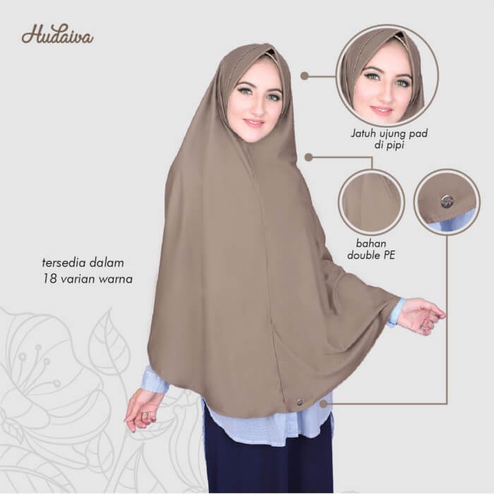 Jilbab Hudaiva Andalus HDVA - HA011 Kiwi