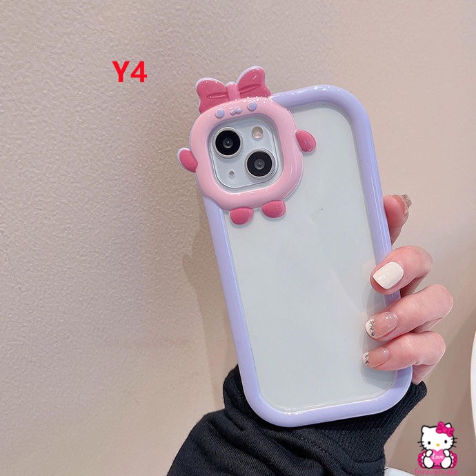 Soft Case TPU Motif Kartun Monster 3D Untuk IPhone 7 8 XR 11 13 12 Pro MAX 6 6S 7 8 Plus X XS MAX