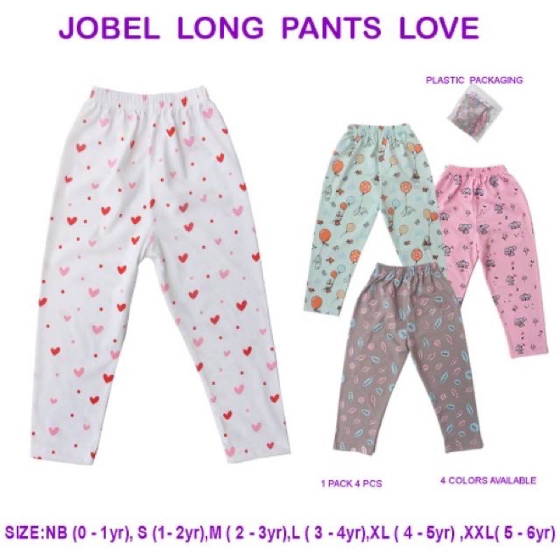 JOBEL LONG PANTS GIRL LOVE EDITION - CELANA PANJANG RUMAH