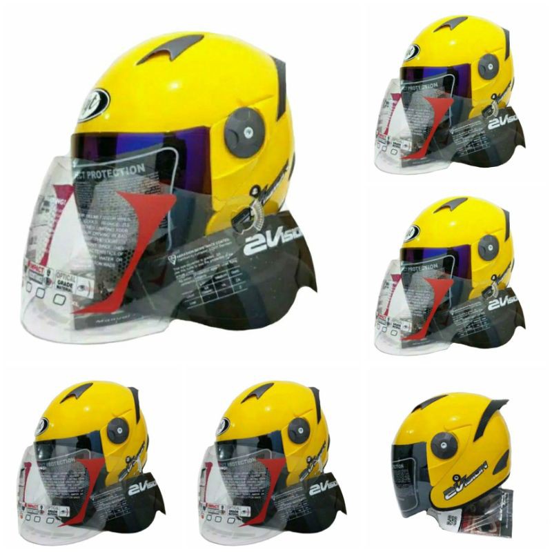 Helm Kyt 2 Vision Kuning Golkar Paket Ganteng