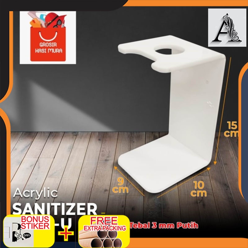 

Murah AKRILIK TEMPAT BOTOL SANITIZIER / AKRILIK BRACKET HAND SANITIZIER