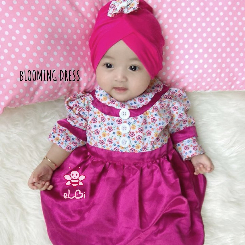 Blooming Dress Gaun Pesta Balita Lucu Imut Motif Cantik