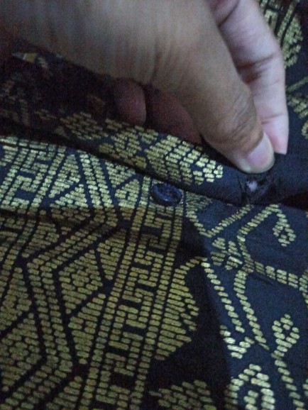 Ruzza Kemeja Batik Pria Lengan Panjang Motif Sogan Songket Size M L Xl