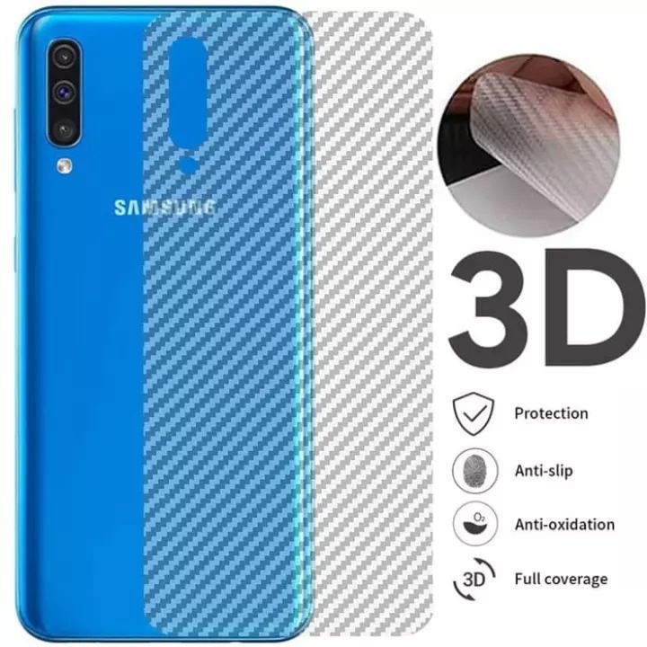 GARSKIN Sticker Carbon Samsung A10 A10S A20S A30S A50 A50S A70 A80 A51 Skin Carbon Transparan Fiber Protection Back Sticker Carbon