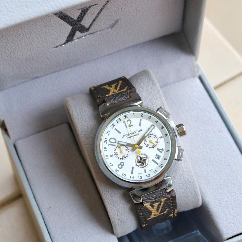 JAM TANGAN FASHION WANITA LV CHRONO FREE BOX DIAMETER 3,7 CM JAM TANGAN CEWEK